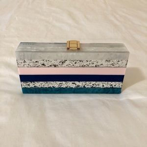 Milly Colorblock Acrylic Clutch - NWT